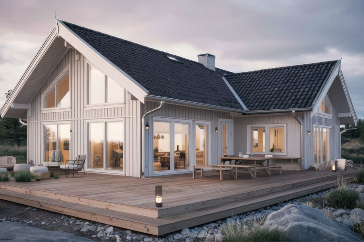 Bilde av et tømrerhus